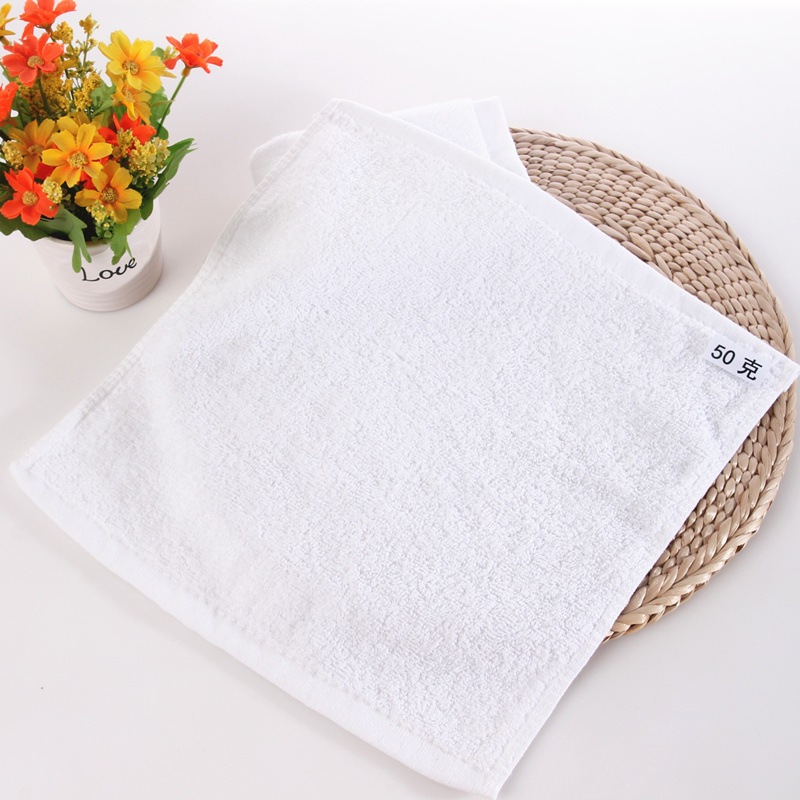 用 餐厅家用全棉酒店白色洗碗帕毛巾厨小方巾吸水抹布正方餐布