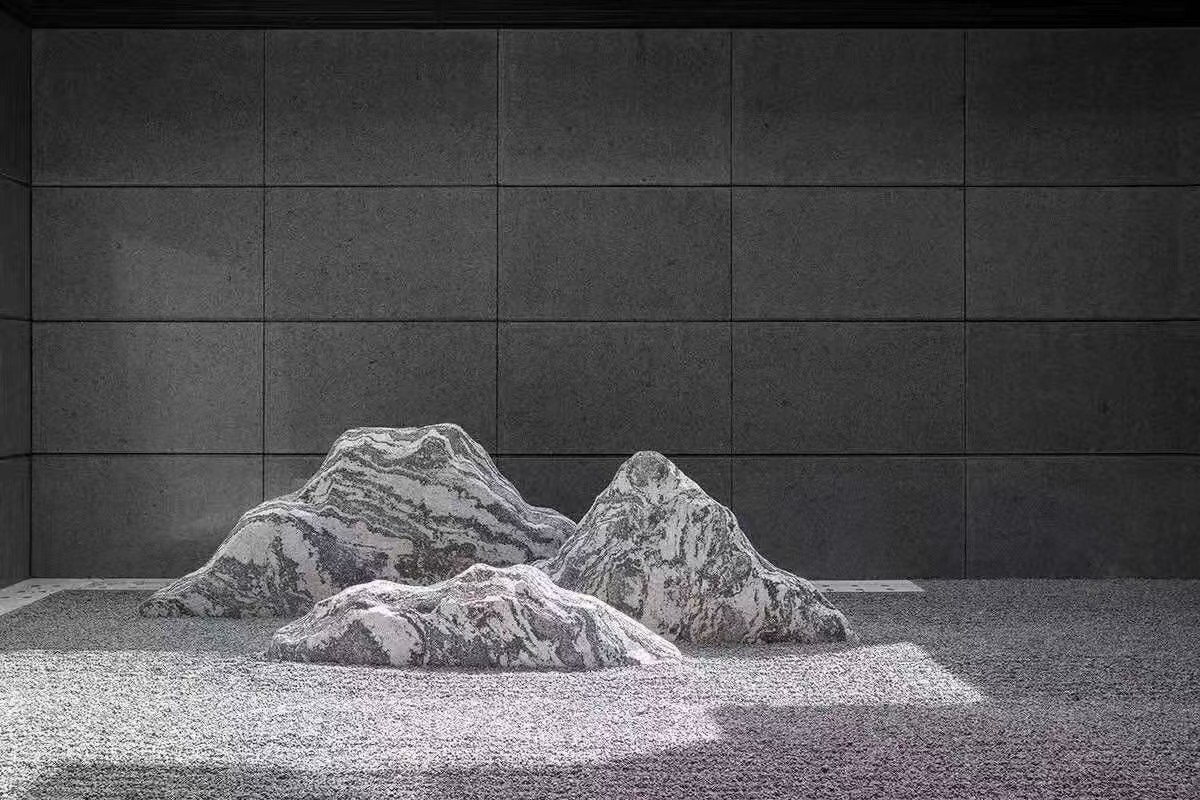 雪浪石切片泰山石景观造景片石厂家泰山石刻字