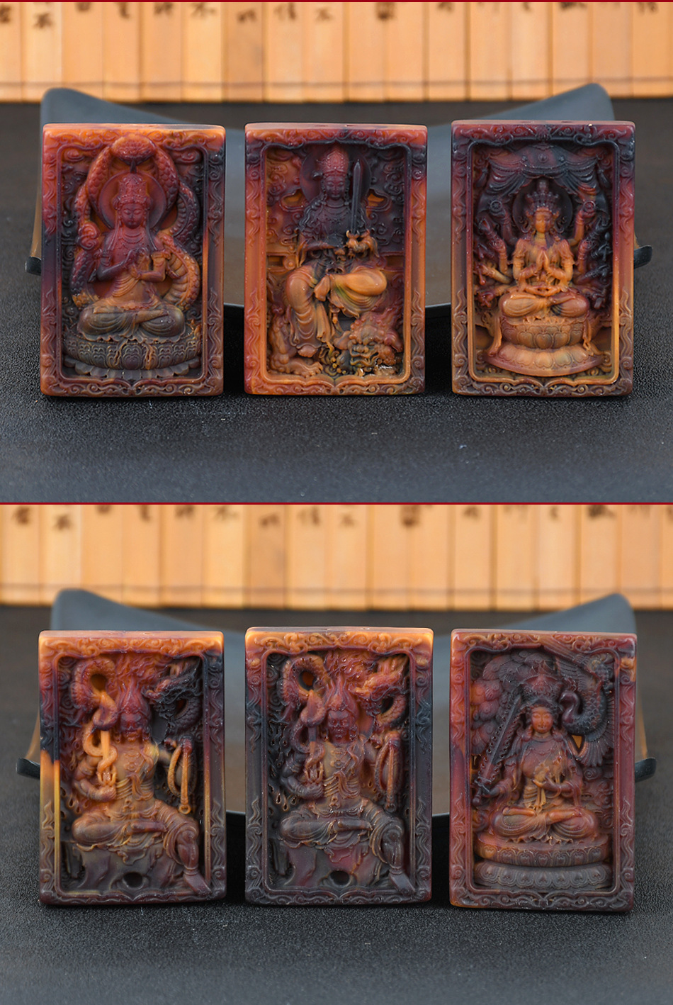 二代琥珀蜜蜡龙涎香吊坠项链毛衣链佛牌山水虎龙牌会销礼品直播款