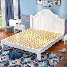 实木床1.5米松木双人床现代简约经济型1.8米出租房北欧单人木床