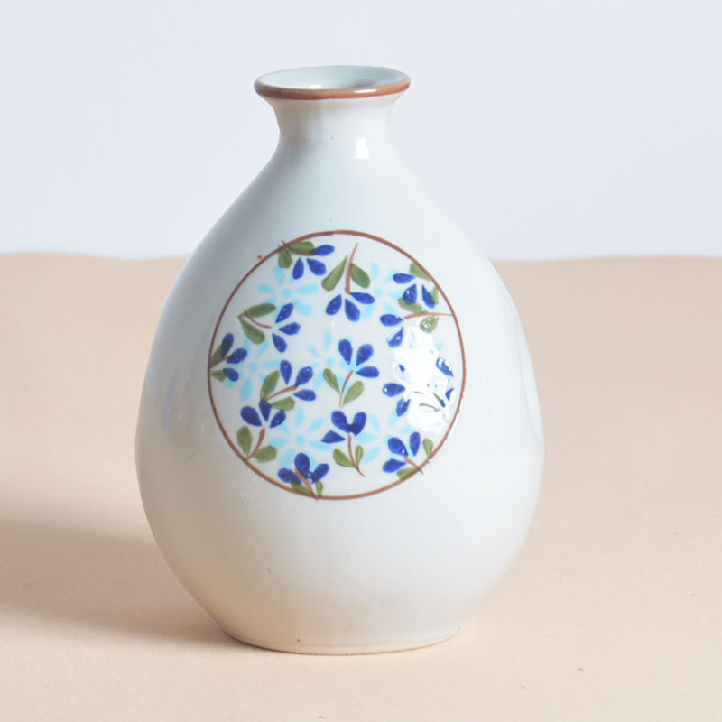 宜兴陶瓷手绘手彩烤花彩釉酒瓶日式和风女士果酒喜宴窖藏密封酒罐