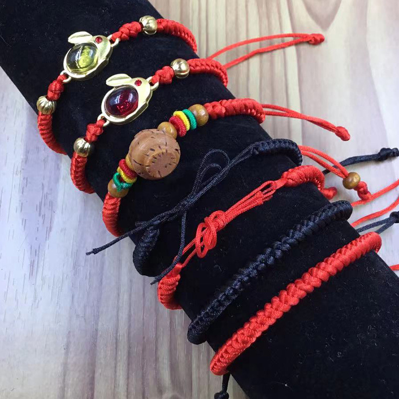 肖战同款红绳手链金刚结手工编织手绳闺蜜儿童情侣本命年转运男女