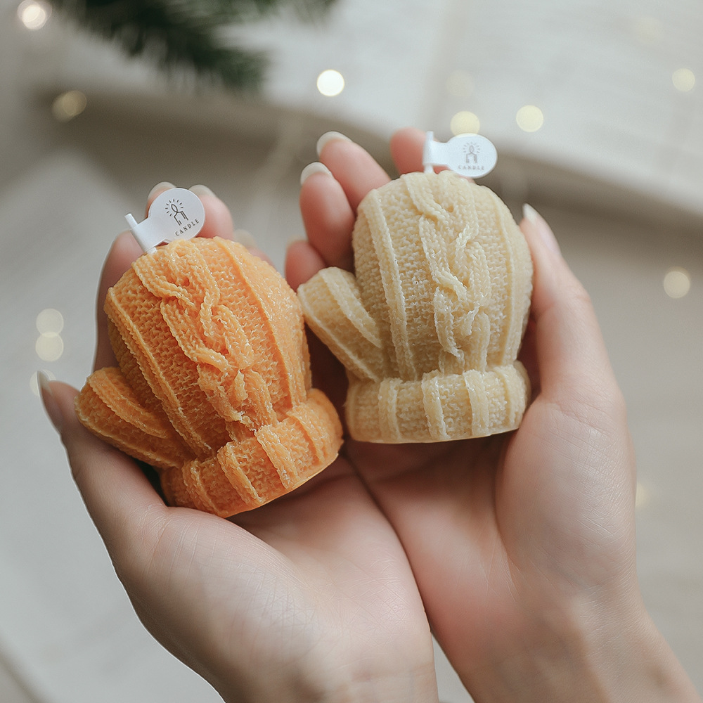 Wholesale Christmas Gloves Candle Aromatherapy Gift DIY Handmade Creative Cute Shape Ins Christmas Aromatherapy Candle