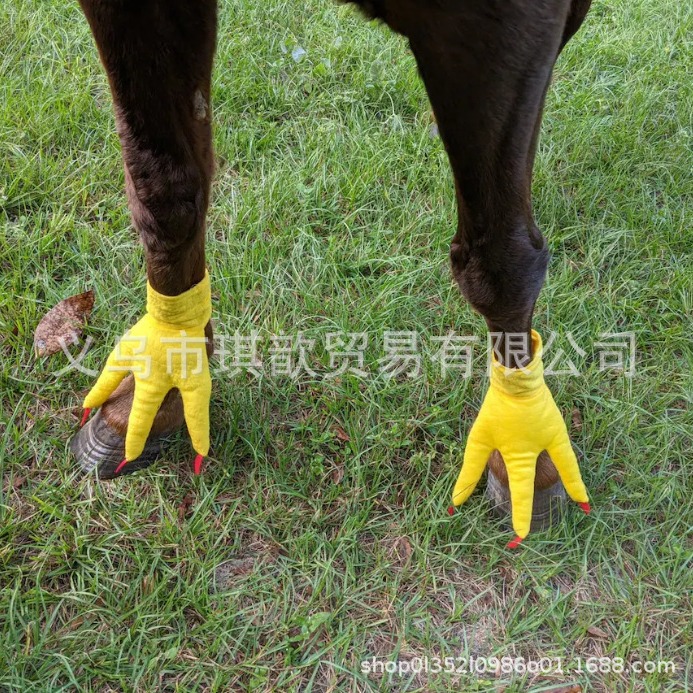 独立站新款套袜 chicken feet for horse 创意马蹄鸡脚老虎恐龙脚