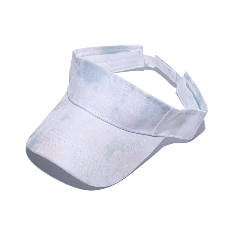 European and American Foreign Trade Amazon New Ink Sun Hat Sports Sun Protection Hat Men and Women Tie-Dye Topless Hat Cross-Border
