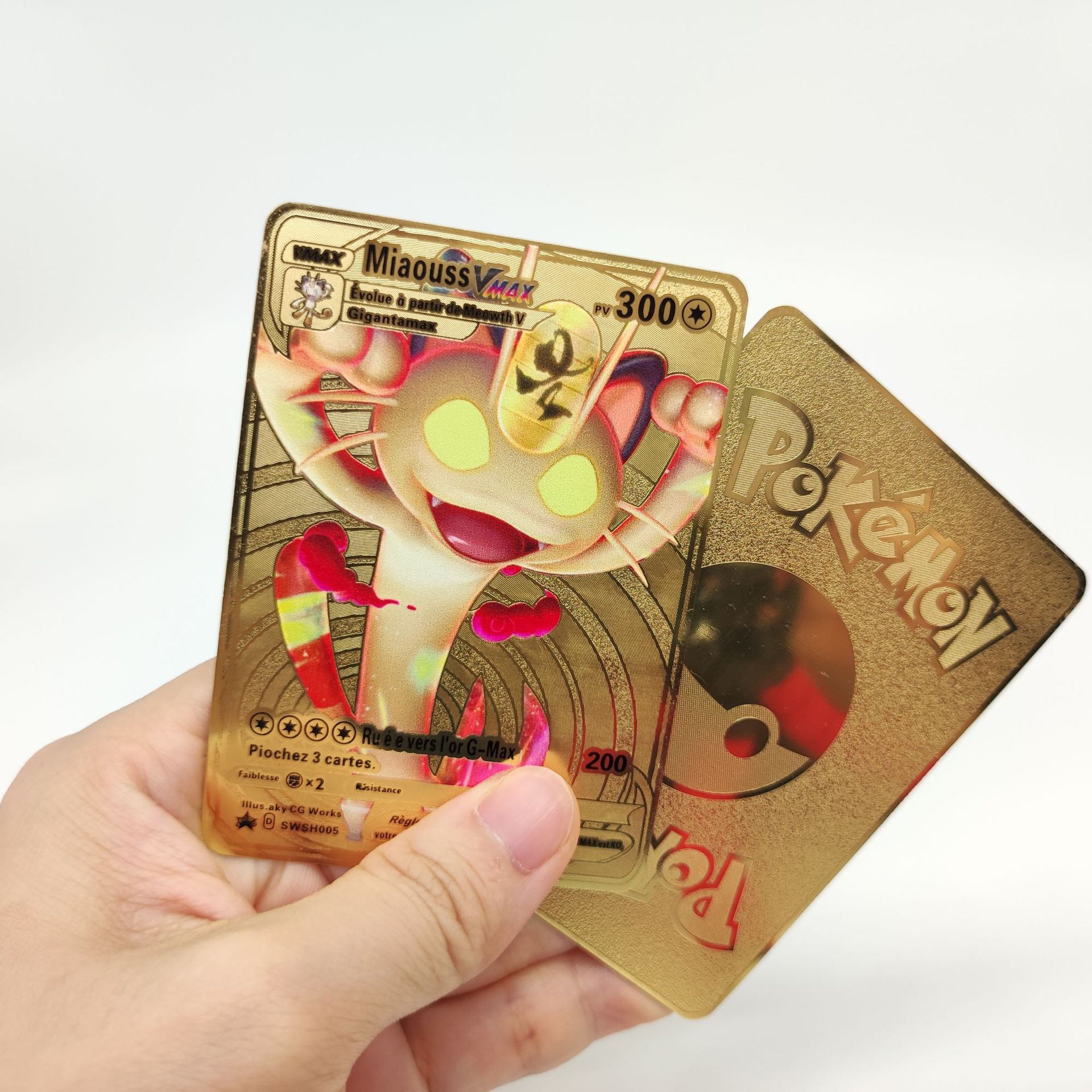 pokemon神奇宝贝宠物精灵口袋妖怪皮卡丘法文英文金属卡片-阿里巴巴