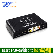 运作工厂SCART转HDMI转换器 scart av svideo to hdmi HDMI转换头