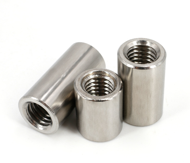 m3-m16 304不锈钢加长圆螺母/焊接螺母连接螺帽 圆柱螺母丝杆接头