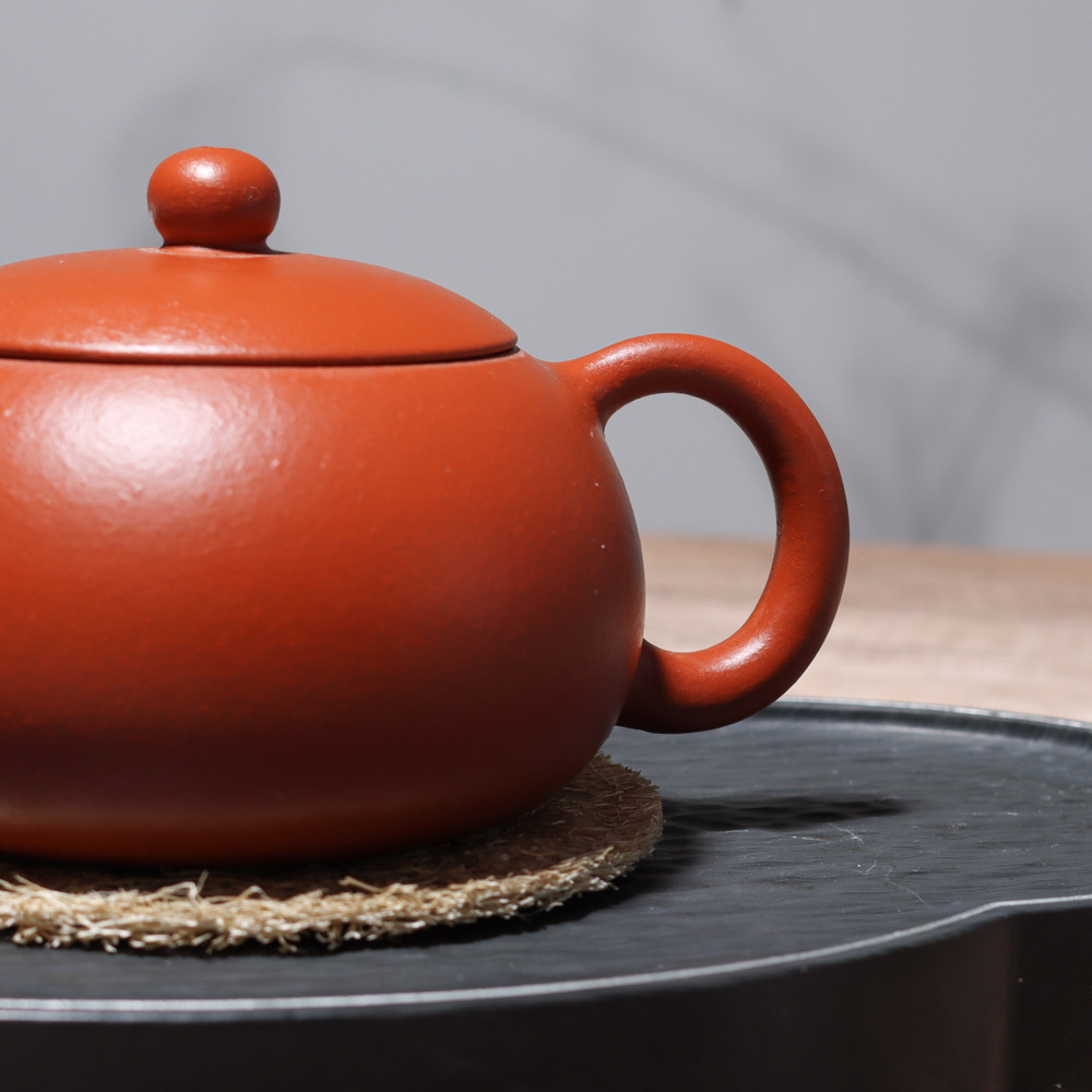 批发宜兴紫砂壶朱泥平盖西施小品茶壶家用手工泡茶具礼品一件代发