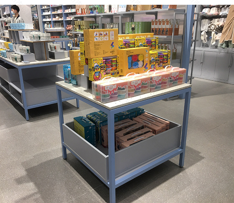 工厂货架展示架整店设计精品店饰品店展示架钢木文具店铺展示道具