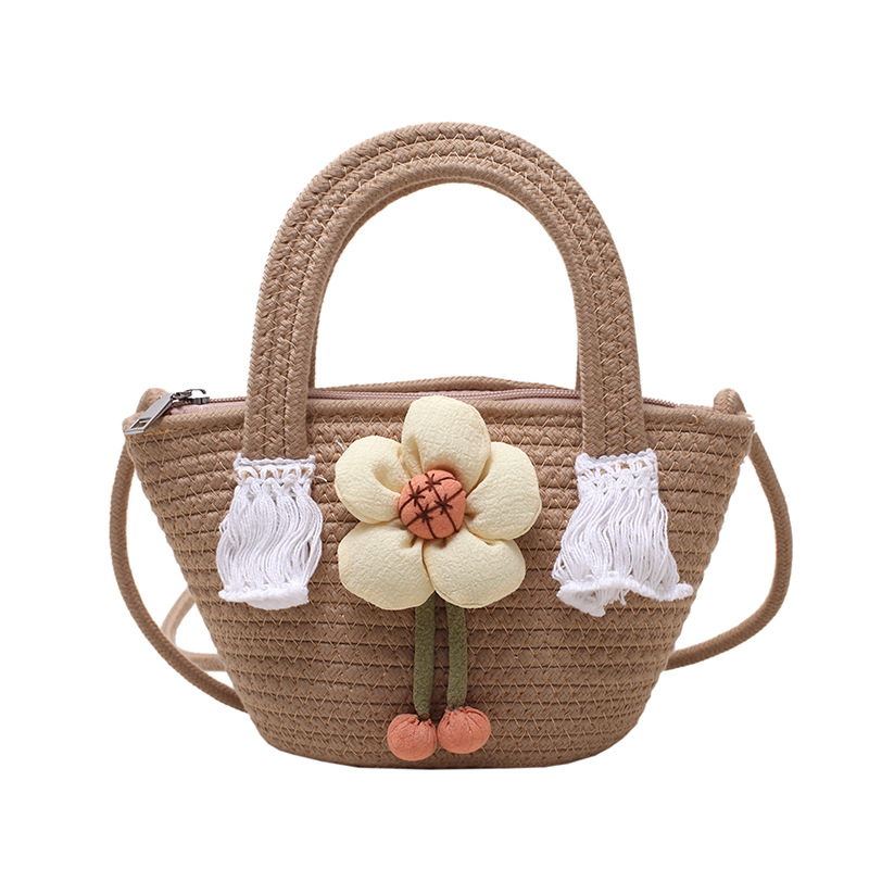 2022 New Korean Style Trendy Straw Woven Bag Women's Fresh Rainbow Handbag Internet Celebrity All-Matching Western Style Handbag