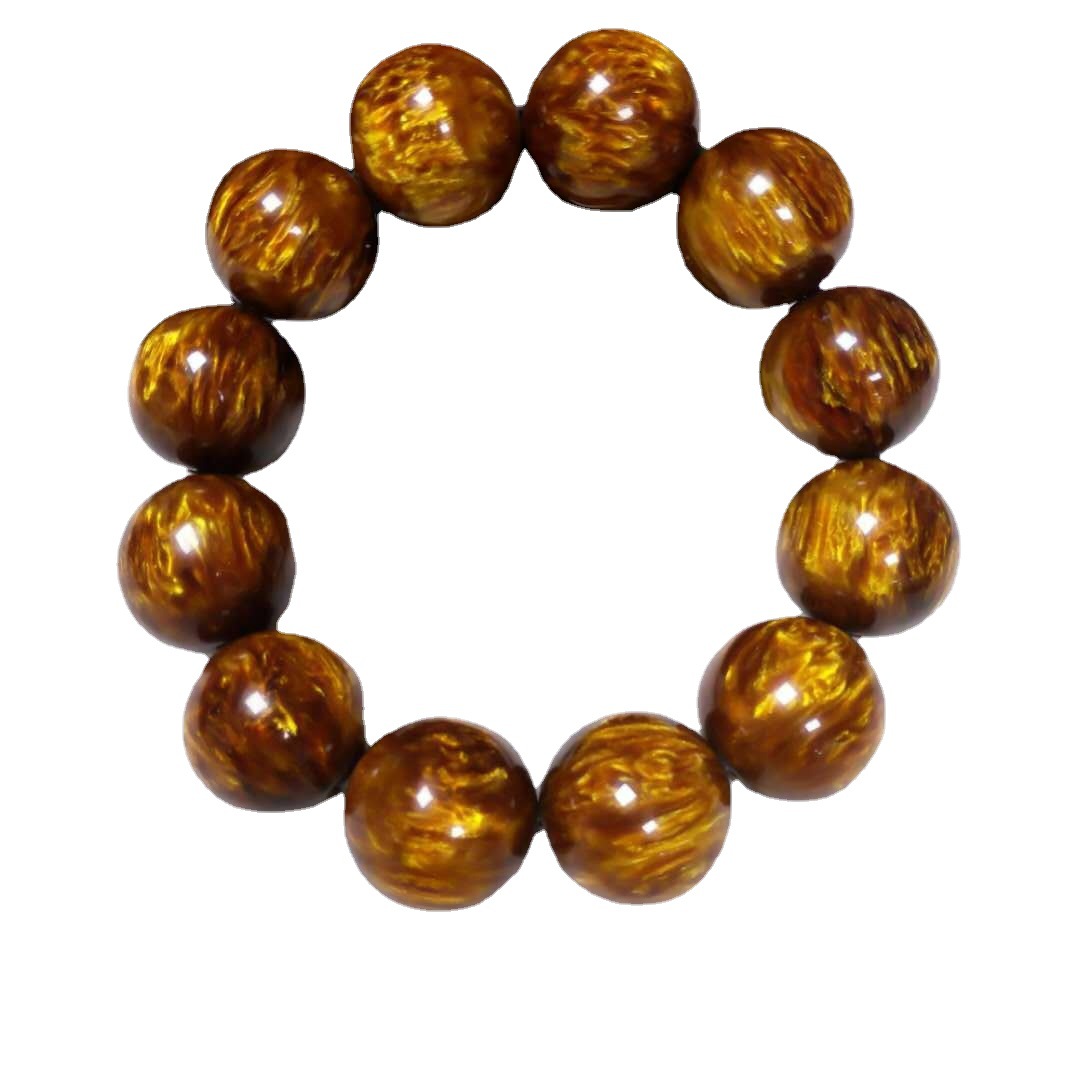 金丝海柳手链佛珠手串手链20mm仿树脂18颗男女款海柳手串直播货源