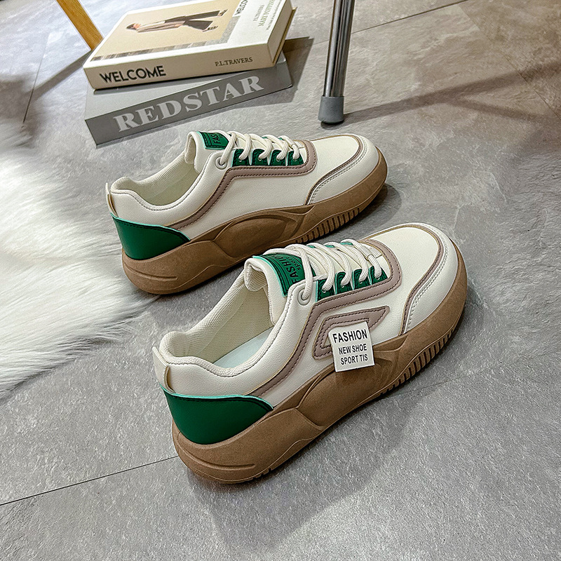 White Shoes for Women 2023 Autumn New Korean Style Versatile Platform Sneakers for Female Students Casual Sneaker Women's Shoes 6023