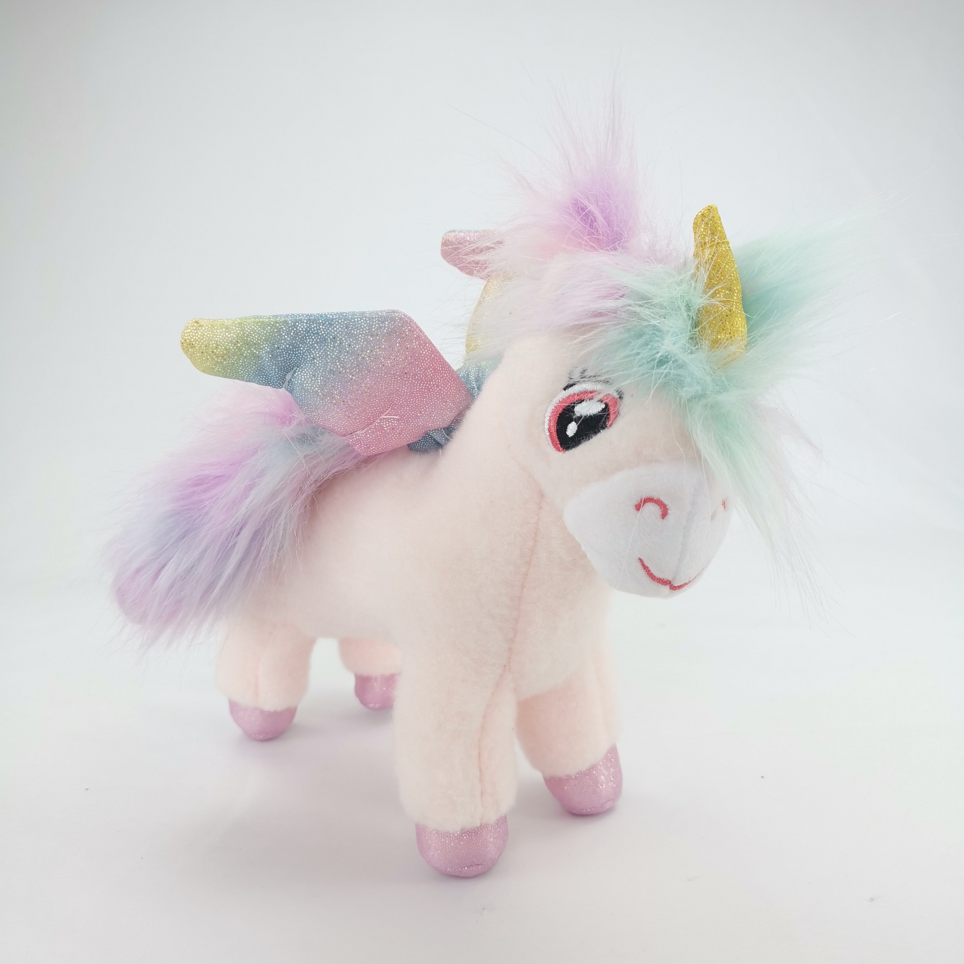 出口可爱站款独角兽公仔 美国热销幻彩抓机娃娃独角兽毛绒玩具