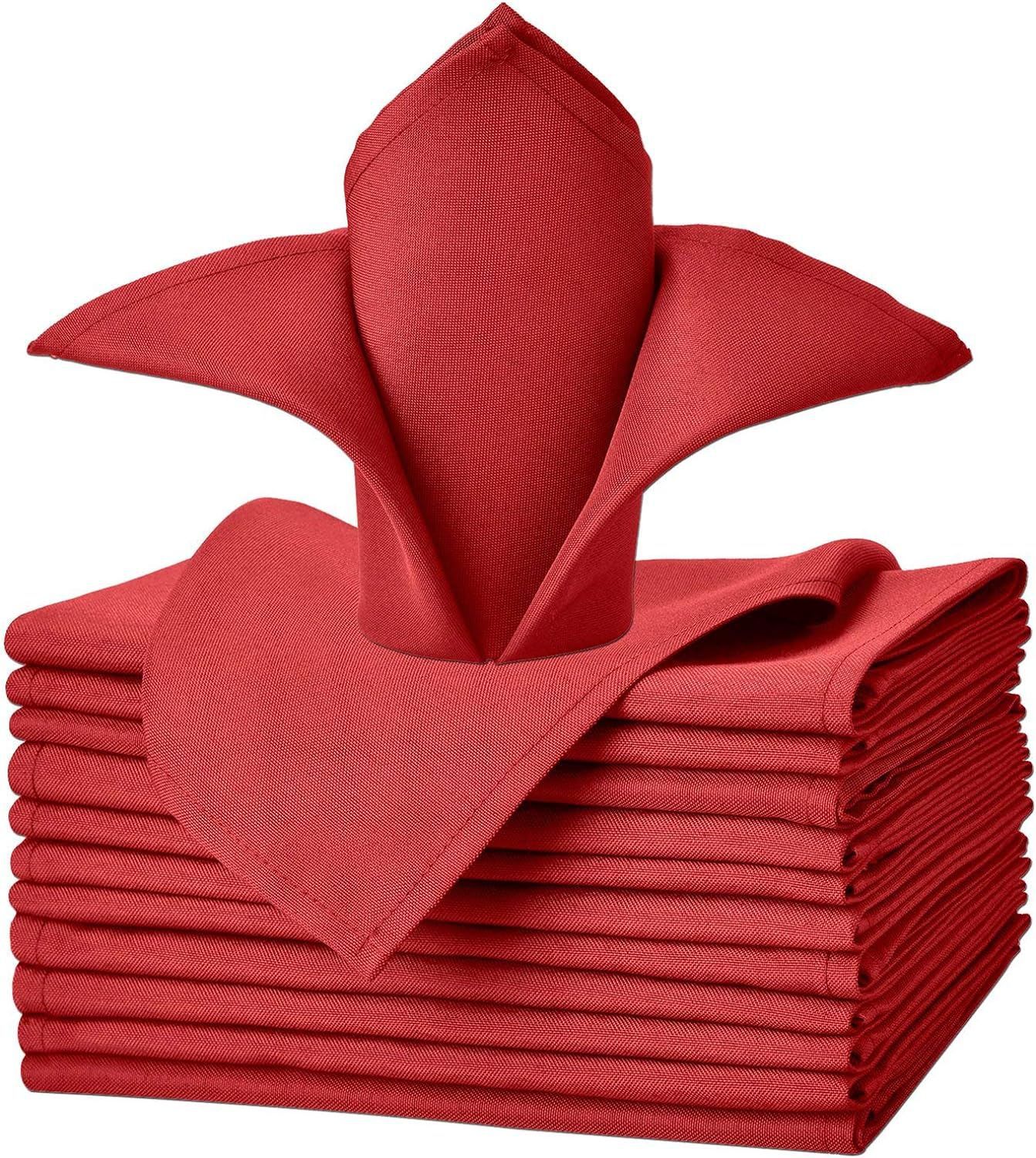 Cross-Border Foreign Trade Hotel Hotel Pure Color Polyester Napkin Cloth Napkin Western Restaurant Satin Dining-Table Cover Folding Flower Bonpoint