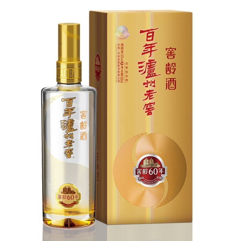 百年泸州老窖 窖龄60年 52度 38度 浓香型白酒 500ml*6瓶 整箱装