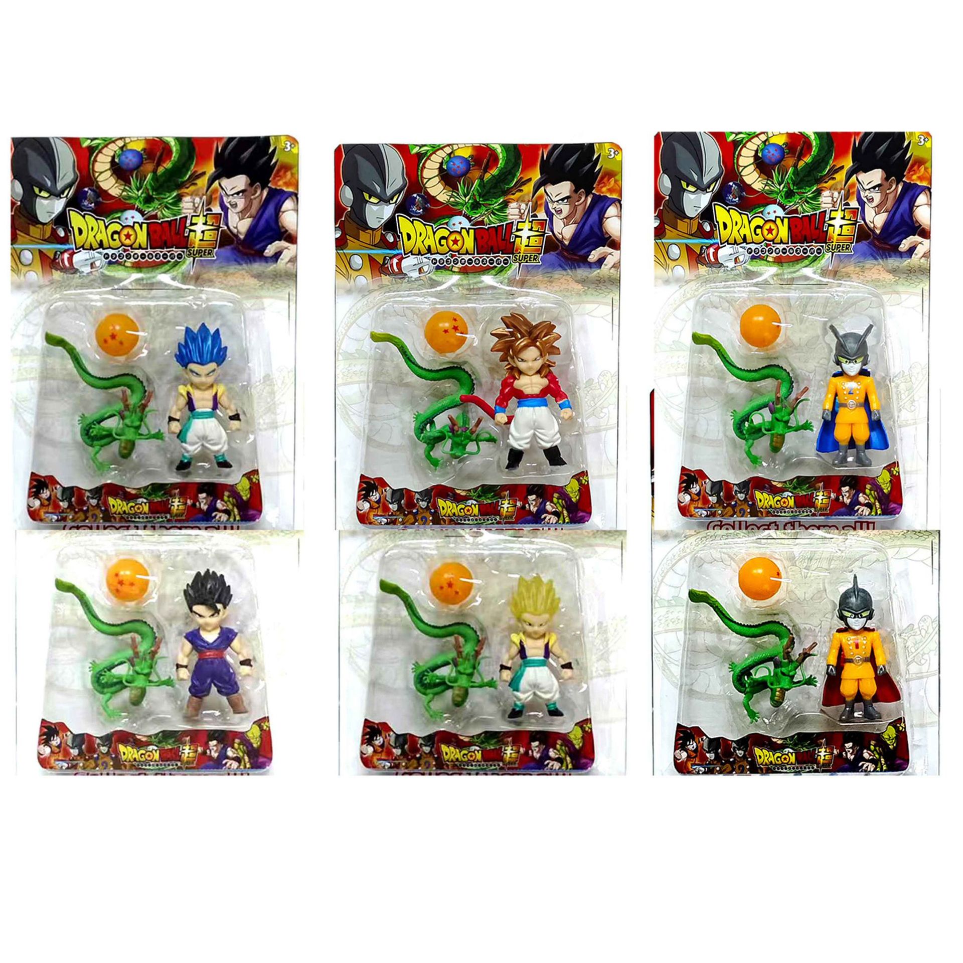 跨境3寸小龙珠 龙 球2只卡装火影忍者动漫周边卡通七龙珠公仔12款