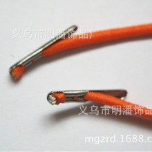 厂家生产彩色黑色包线橡筋两头倒刺松紧绳铁头套丈根绳包装挂卡绳