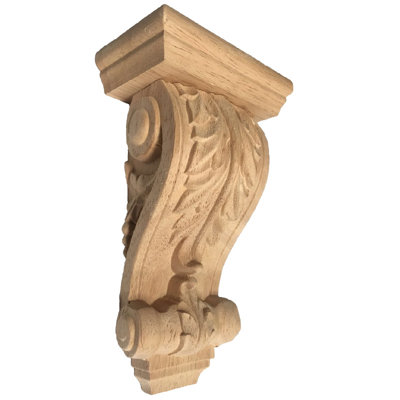 实木柱头欧式梁托中式罗马柱冒头装饰雕花牛腿东阳木雕垭口背景墙