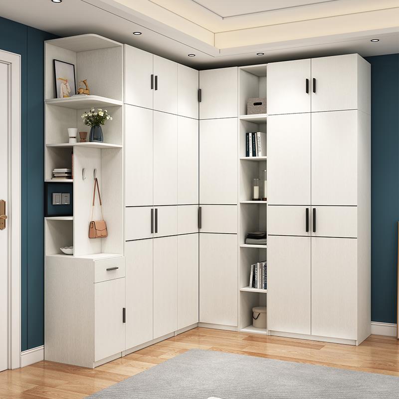 形转角衣柜家用卧室小户型现代简约拐角衣橱大衣柜衣帽间柜子