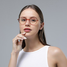 纯钛尼龙 超轻可配镜片近视女复古框眼镜架圆脸大脸显瘦眼镜6508