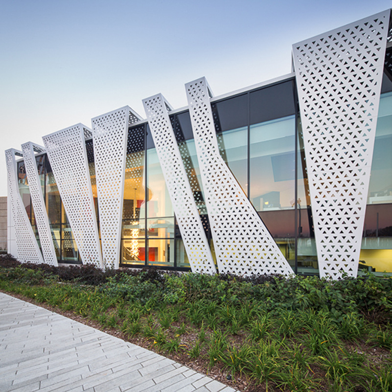 2.5mm外墙异形造型雕花冲孔氟碳幕墙铝单板镂空穿孔装饰铝板厂家