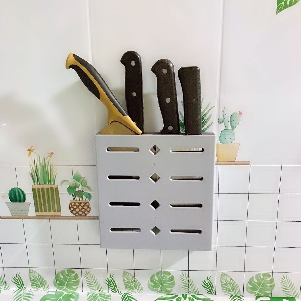 创意刀架刀座架子壁挂式厨房用品塑料免打孔家用菜刀架刀具收纳架