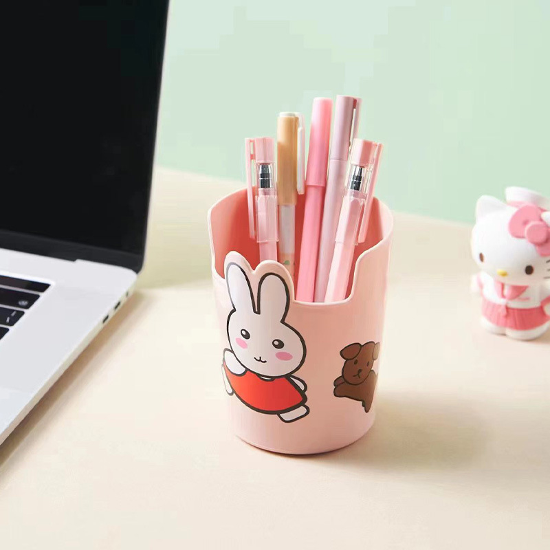 Mifei Fun Pen Holder Cute Cartoon Student Stationery Large Capacity Pencil Storage Case Desktop Phone Holder