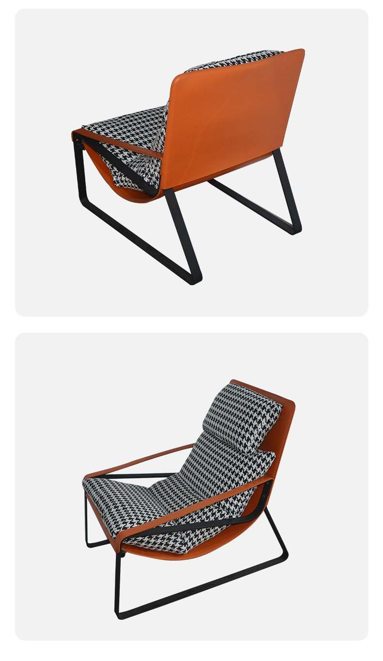 北欧简约摇椅会议室休闲椅 卧室单人躺椅 客厅家用懒人沙发椅批发