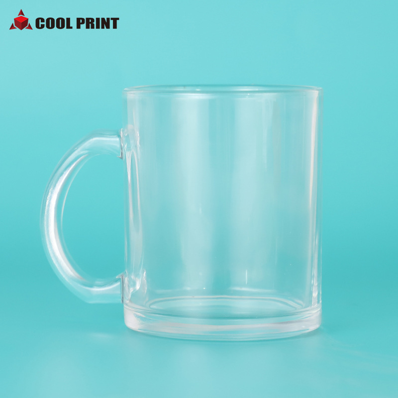 Heat Transfer Glass Mug 11Oz Sublimation Frosted Glass Cup Personality DIY Blank Coating Cup