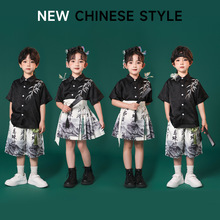 六一儿童表演服绣花衬衫幼儿园中国风大合唱演出服女童马面裙套装