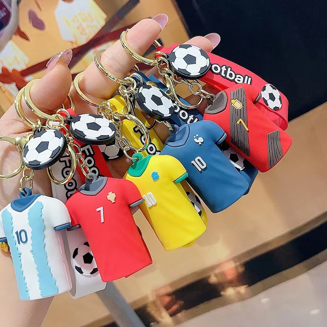 2022 world cup star jersey keychain football key chain c ronemar jersey gift pendant wholesale