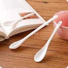 创意长柄陶瓷小勺子调味搅拌勺咖啡勺迷你汤匙水果甜品勺调羹汤勺