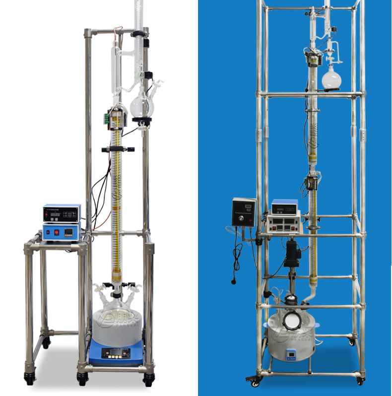 源头厂家实验室填料精馏塔价格 高硼硅玻璃精馏柱 高效分馏提纯器
