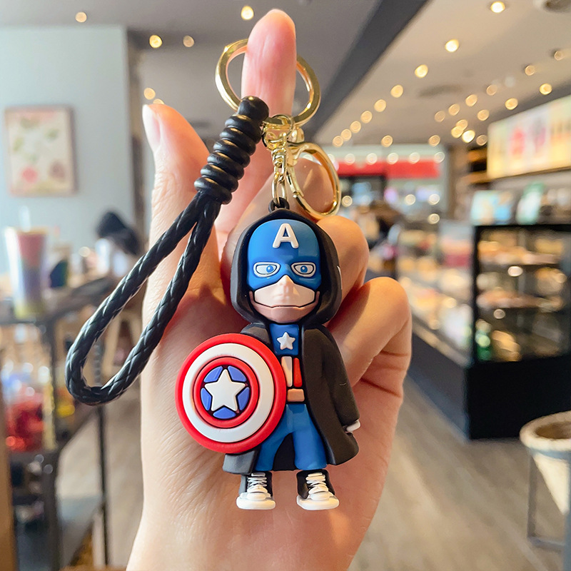 New Cartoon Anime Revenge Spider-Man Keychain Cute PVC Marvel Doll Bag Package Pendant Gift Wholesale