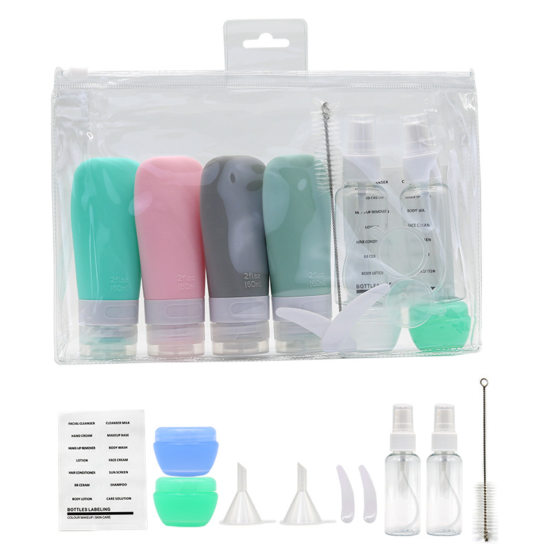 Silica Gel Packaging Bottle Travel Set Spray Bottle Set Cosmetics Set Bottle Travel Set Silicone Bottle