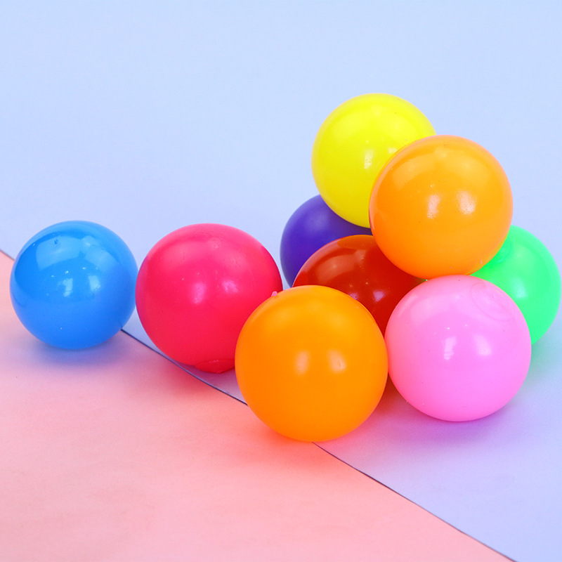 抖音同款热销粘靶球吸墙挤压夜光荧光吸顶球亲子互动粘粘球玩具