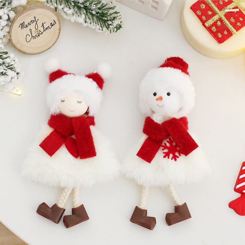 Cross-Border Spot Christmas Decorations Ins Cute Wind Snowman Old Man Doll Christmas Tree Pendant