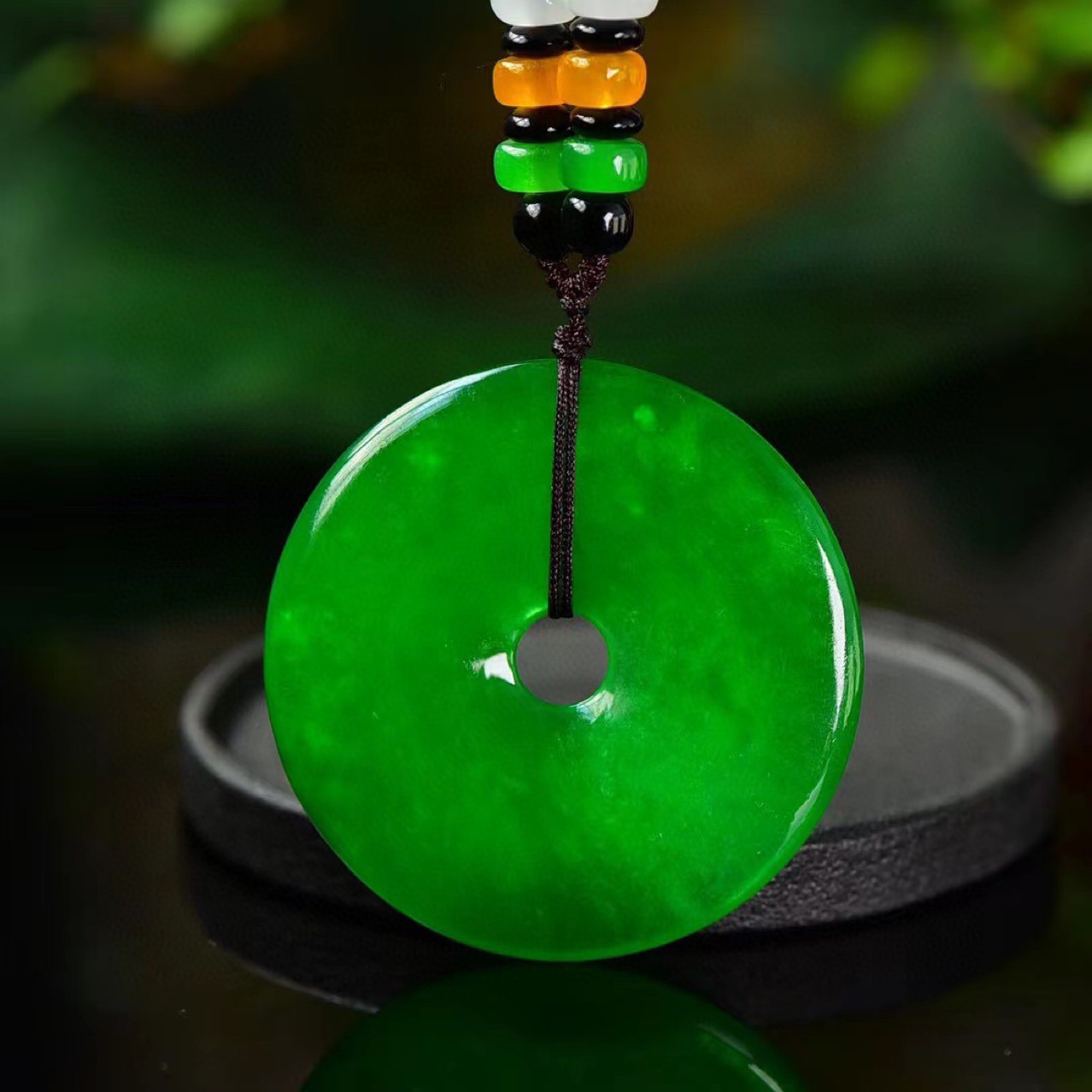 平安扣阳绿冰种翡翠吊坠挂件玉佩翡翠手镯子女款缅甸天然翡翠a货