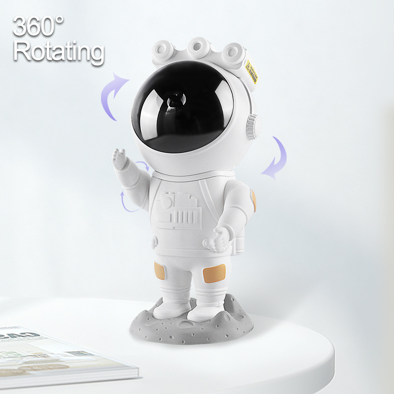 Cross-Border Astronaut Starry Sky Projection Lamp Small Night Lamp Starry Sky Full Color Ambience Light Spaceman Projection Lamp Decoration