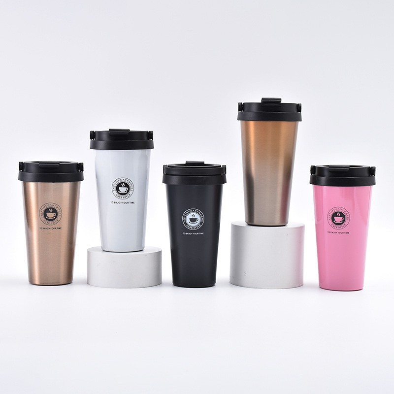 American Stainless Steel Coffee Cup Double-Layer Portable Stainless Steel Thermos Cup Car Portable Vacuum Car Cup Wholesale