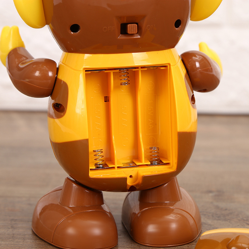 抖音同款电动摇摆猴子灯光音乐跳舞卡通公仔猴儿童萌趣玩具批发