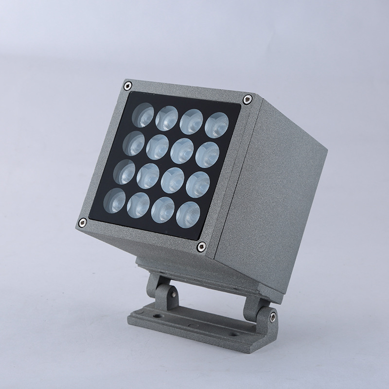 防水魔方投光灯压铸一体外壳 方形投光灯射灯led大透镜魔方灯套件