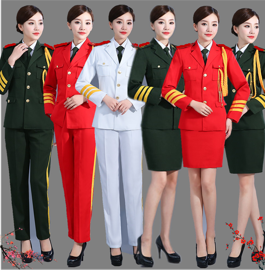 乐队礼服成人文工团军鼓乐队合唱演出服女仪仗队升旗手护卫队裙装