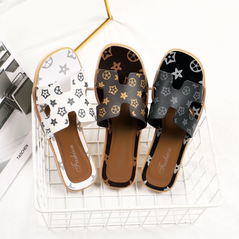 现货新款夏季女h拖鞋韩版网红ins平底度假沙滩一字拖平底凉鞋