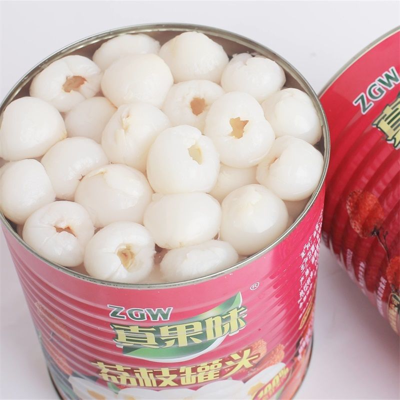 荔枝罐头糖水大罐3kg水果捞批发一整箱6斤商用新鲜奶茶店一件代发