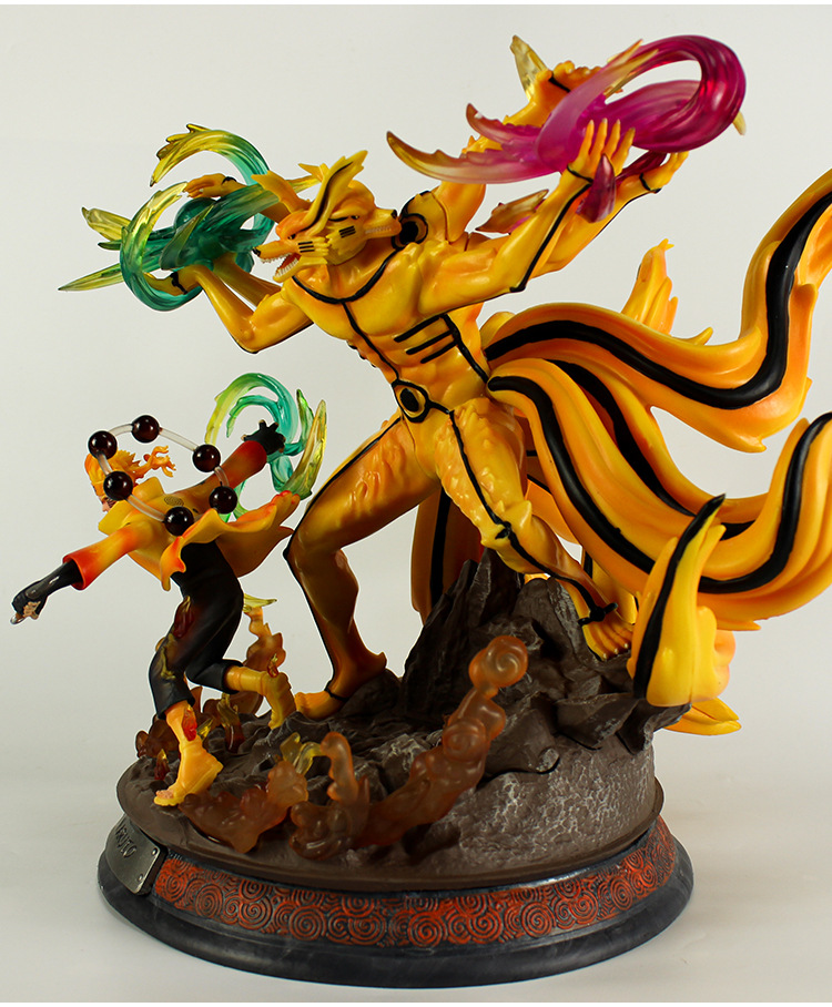 火影忍者手办旋涡鸣人九尾妖狐场景gk雕像模型摆件