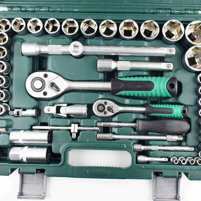 94-Piece Car Motorcycle Combination Tool Sleeve Set Toolbox Wrench Socket Combination Kit