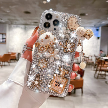 奢华南瓜车镶钻适用苹果iPhone15ProMax新款全包14Pro防摔手机壳