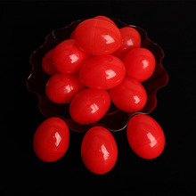 无字全红塑料红鸡蛋壳满月喜事寿宴鸡蛋殼喜事婚庆用品塑料蛋壳